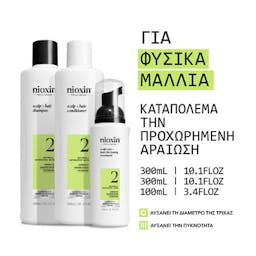 Nioxin Σύστημα 2 Kit 300+300+100ml